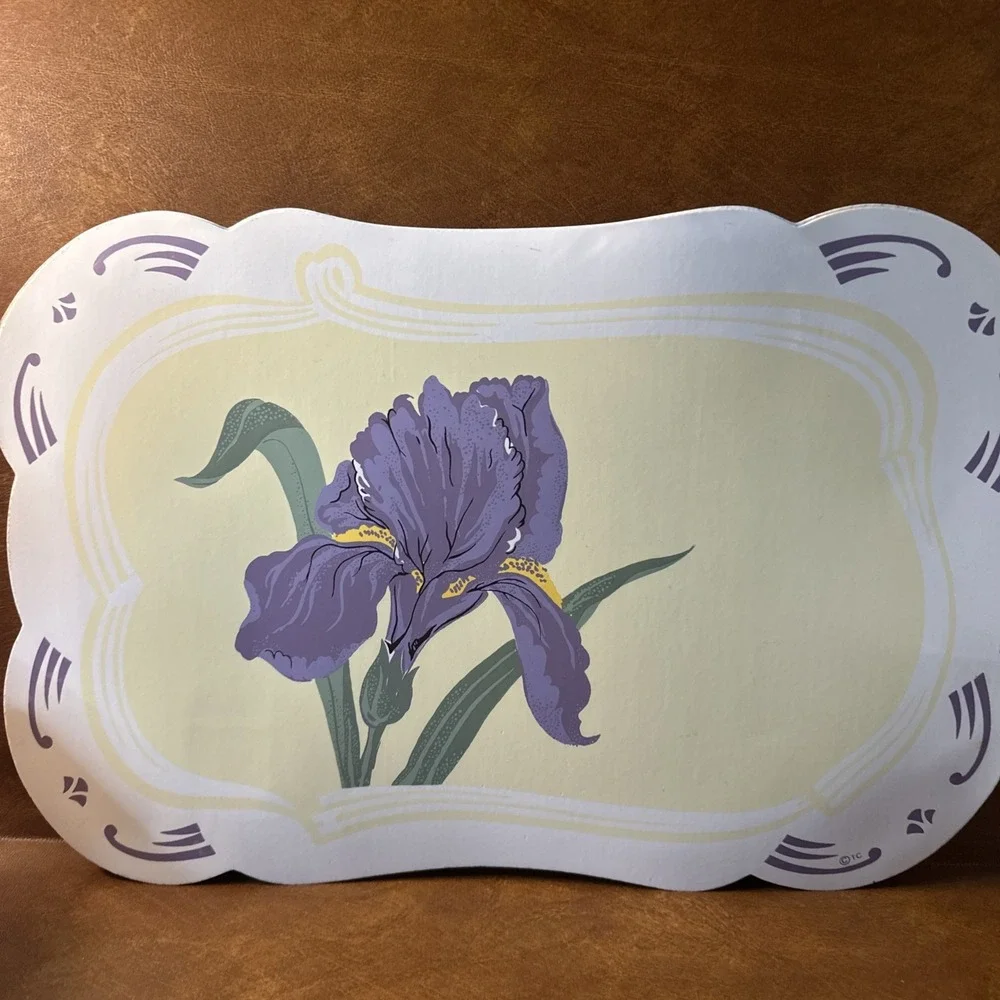 Iris Vinyl Place Mats Set Of 8